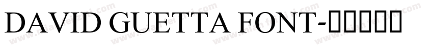 DAVID GUETTA FONT字体转换